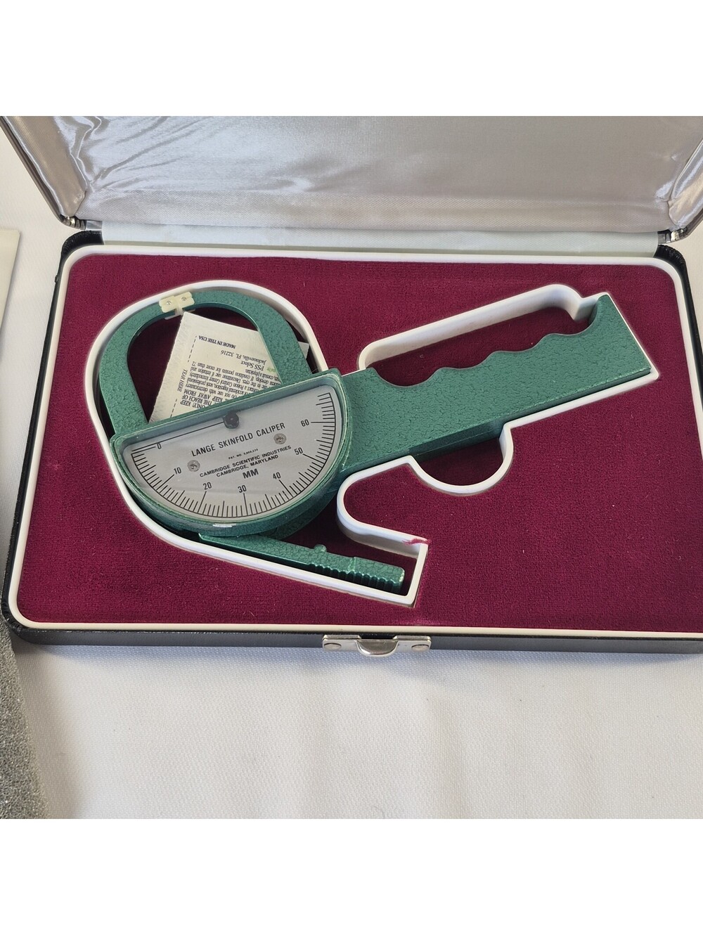Vintage Lange Skinfold Caliper Cambridge Scientific Industries & Manual